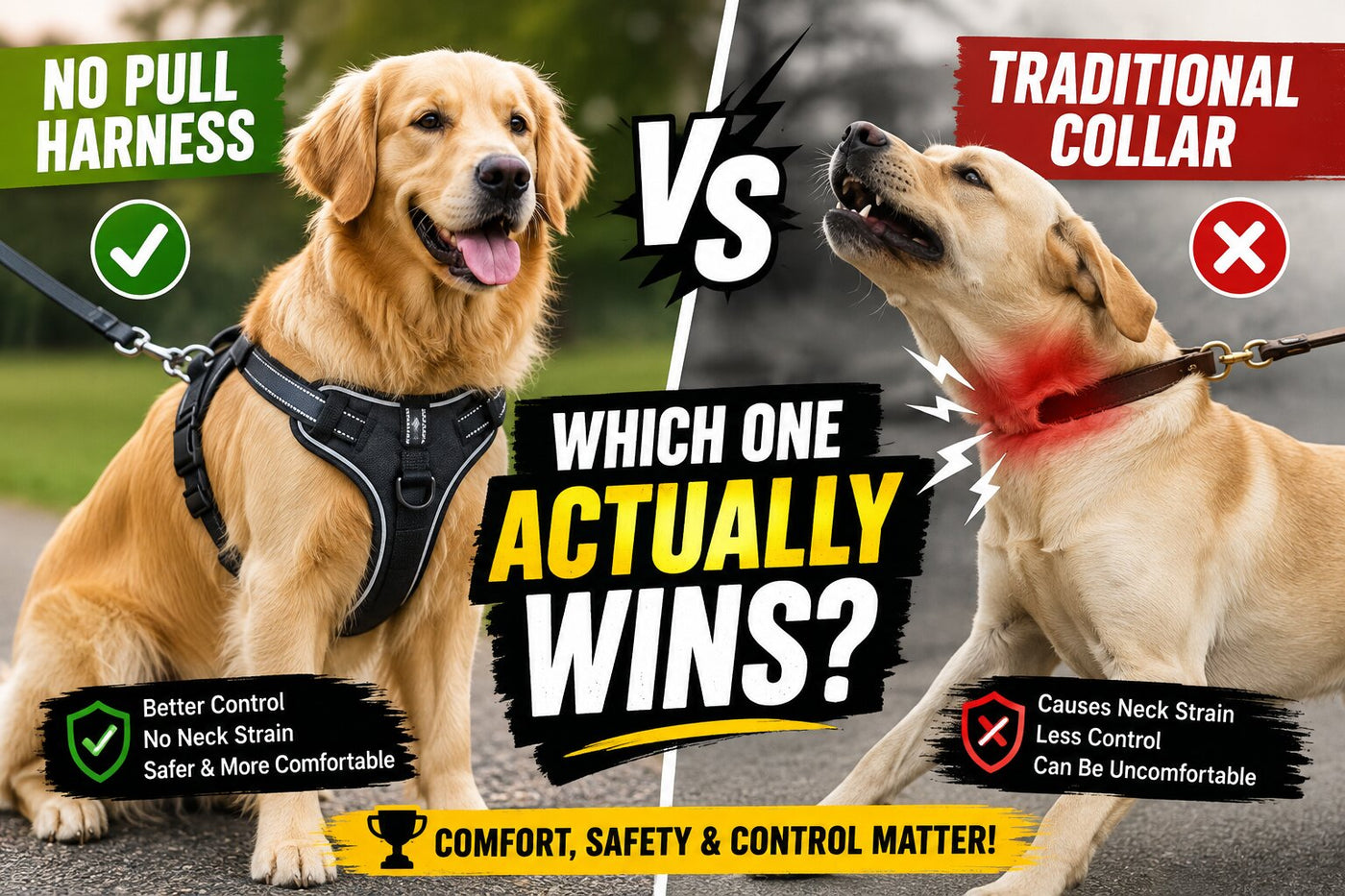 Dog No Pull Harness vs Traditional Collar: Which One Actually Wins?