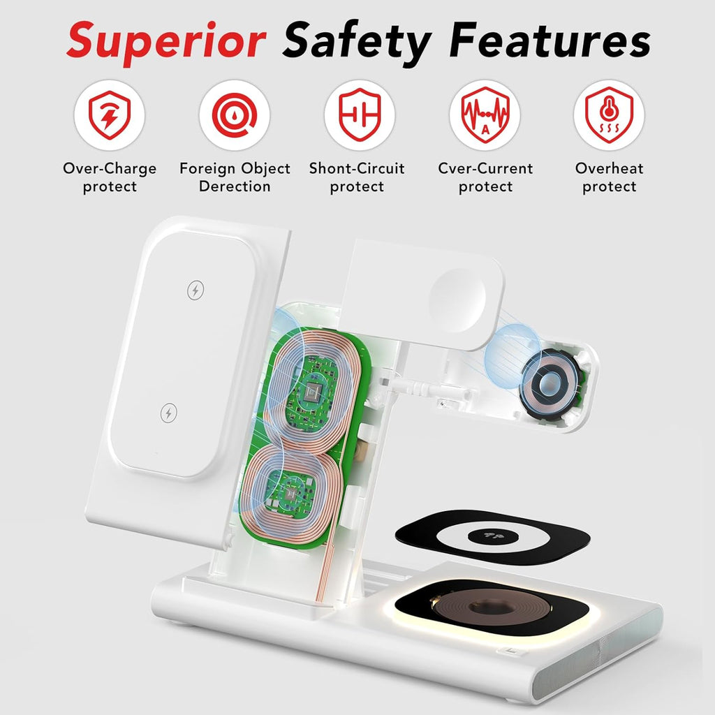3 in 1 Wireless Charging Station for Samsung – Foldable Fast Charger