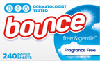Free & Gentle Dryer Sheets, Unscented, 240 Count