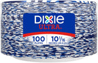 Dixie Ultra, Large Paper Plates, 10 Inch, 100 Count, 3X Stronger*, Heavy Duty, Microwave-Safe, Soak-Proof, Cut Resistant, Disposable Plates for Heavy, Messy Meals