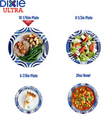 Dixie Ultra, Large Paper Plates, 10 Inch, 100 Count, 3X Stronger*, Heavy Duty, Microwave-Safe, Soak-Proof, Cut Resistant, Disposable Plates for Heavy, Messy Meals