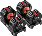 Adjustable Dumbbells for Home Gym – 15-in-1 Weight Set (5–52.5 lbs Each) Pair of Free Weights for Strength Training & Muscle Building