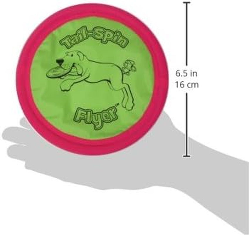 Booda Tail Spin Flyer – Lightweight Fabric Dog Frisbee for Fetch, Water Play