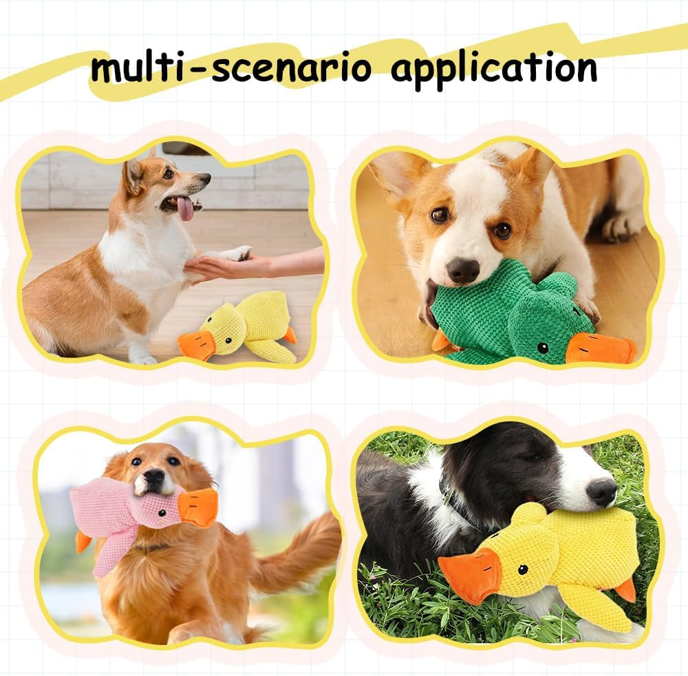 Duck Dog Toy – Durable Squeaky Plush Toy for Aggressive Chewers, Calming