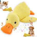 Durable Yellow Calming Duck Toy for Pets