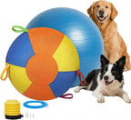 Herding Ball for Dogs – Durable Tear-Resistant Inflatable Exercise Ball with Handle Cover & Pump