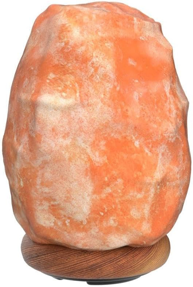 Himalayan Pink Salt Lamp – USB Natural Crystal Lamp with Touch Dimmer, Wooden Base & LED Light for Home Décor