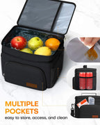 Insulated Lunch Box for Men – Leakproof Cooler Lunch Bag with Multiple