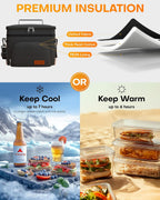 Insulated Lunch Box for Men – Leakproof Cooler Lunch Bag with Multiple Pockets
