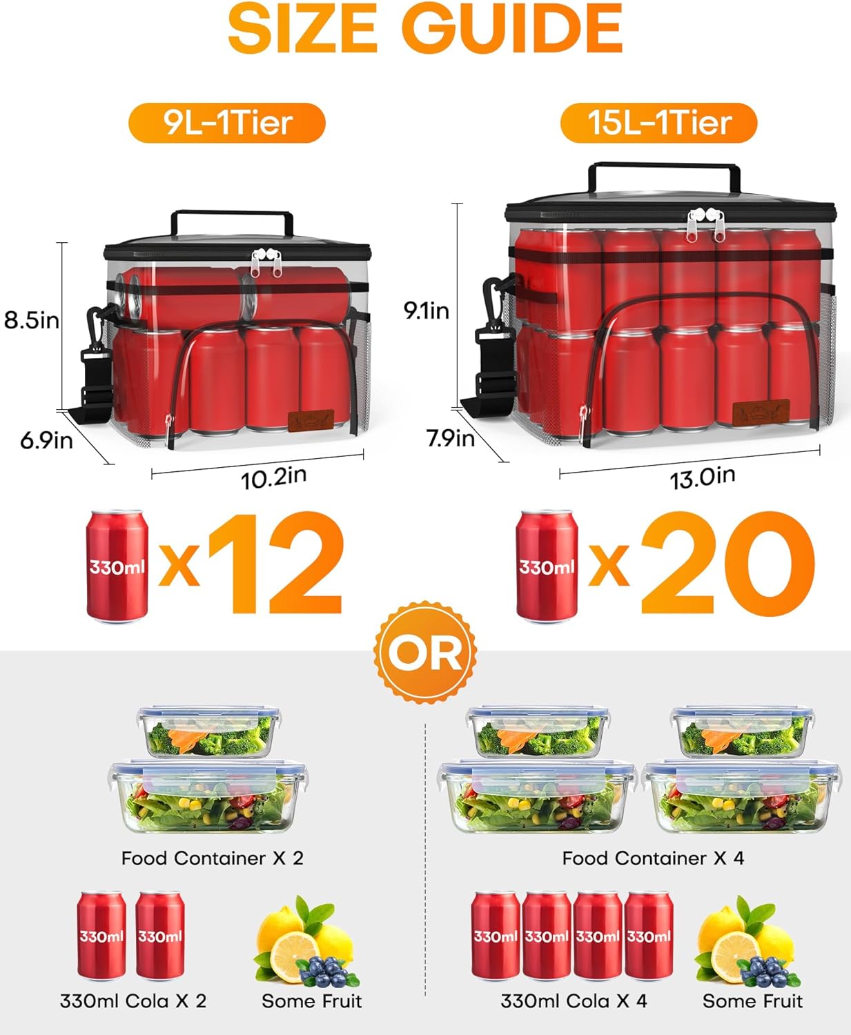 Insulated Lunch Box for Men – Leakproof Cooler Lunch Bag with Multiple Pockets & Adjustable Strap
