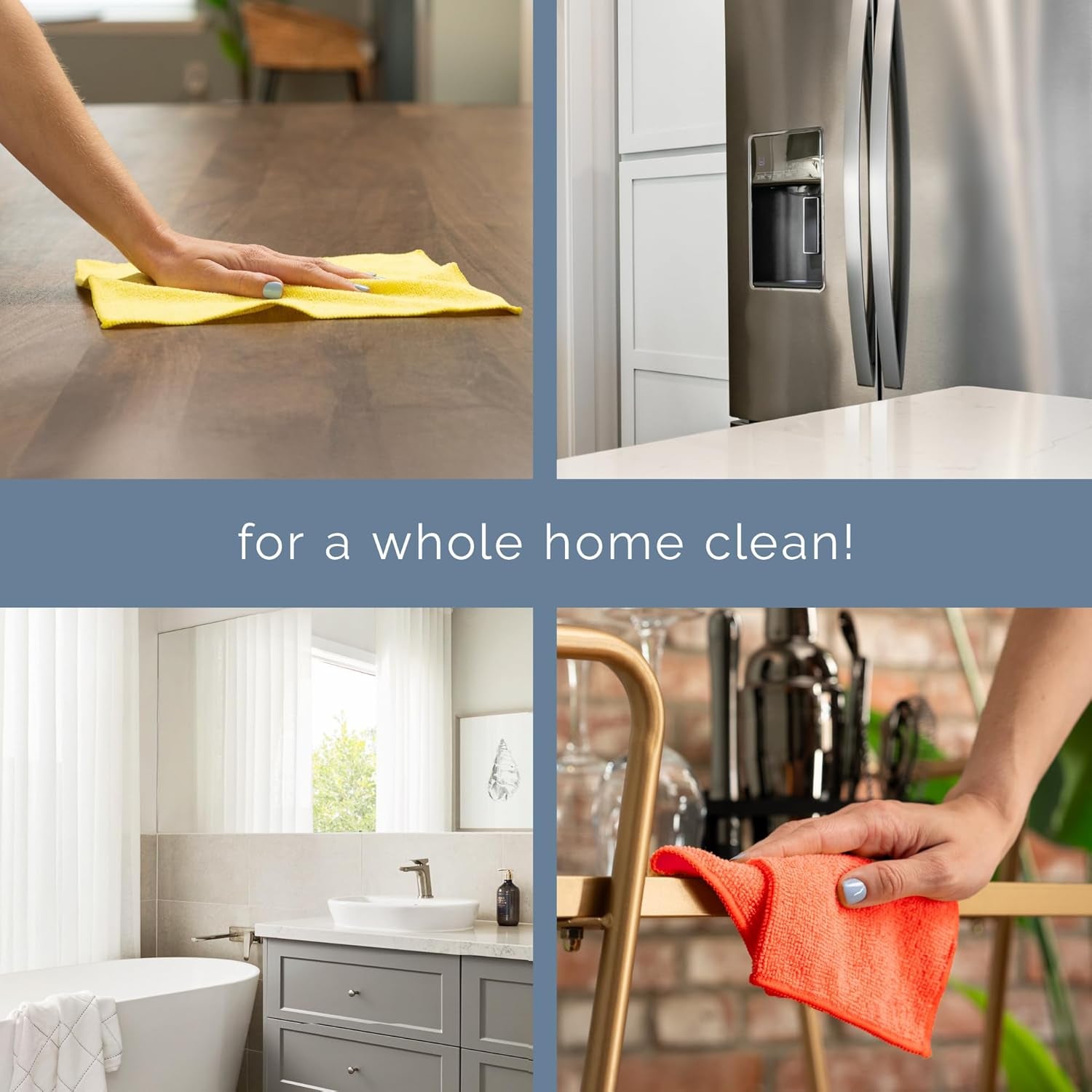 Microfiber Cleaning Cloths – 12 Pack Ultra Soft Lint-Free Reusable