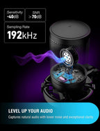 PC Microphone for Gaming – USB Condenser Mic with RGB Lighting, Quick Mute, Gain Control, Shock Mount & Pop Filter for Streaming