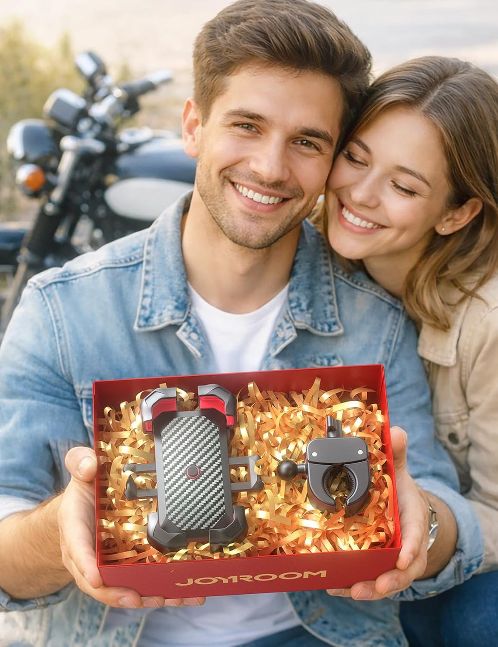 Phone Mount for Motorcycle – Auto Lock Handlebar Bike Phone