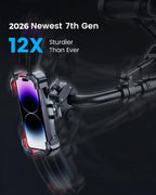 Phone Mount for Motorcycle – Auto Lock Handlebar Bike Phone Holder with 100MPH Anti-Shake, 360° Adjustable