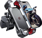 Phone Mount for Motorcycle – Auto Lock Handlebar Bike Phone Holder with 100MPH Anti-Shake, 360° Adjustable & Quick Install