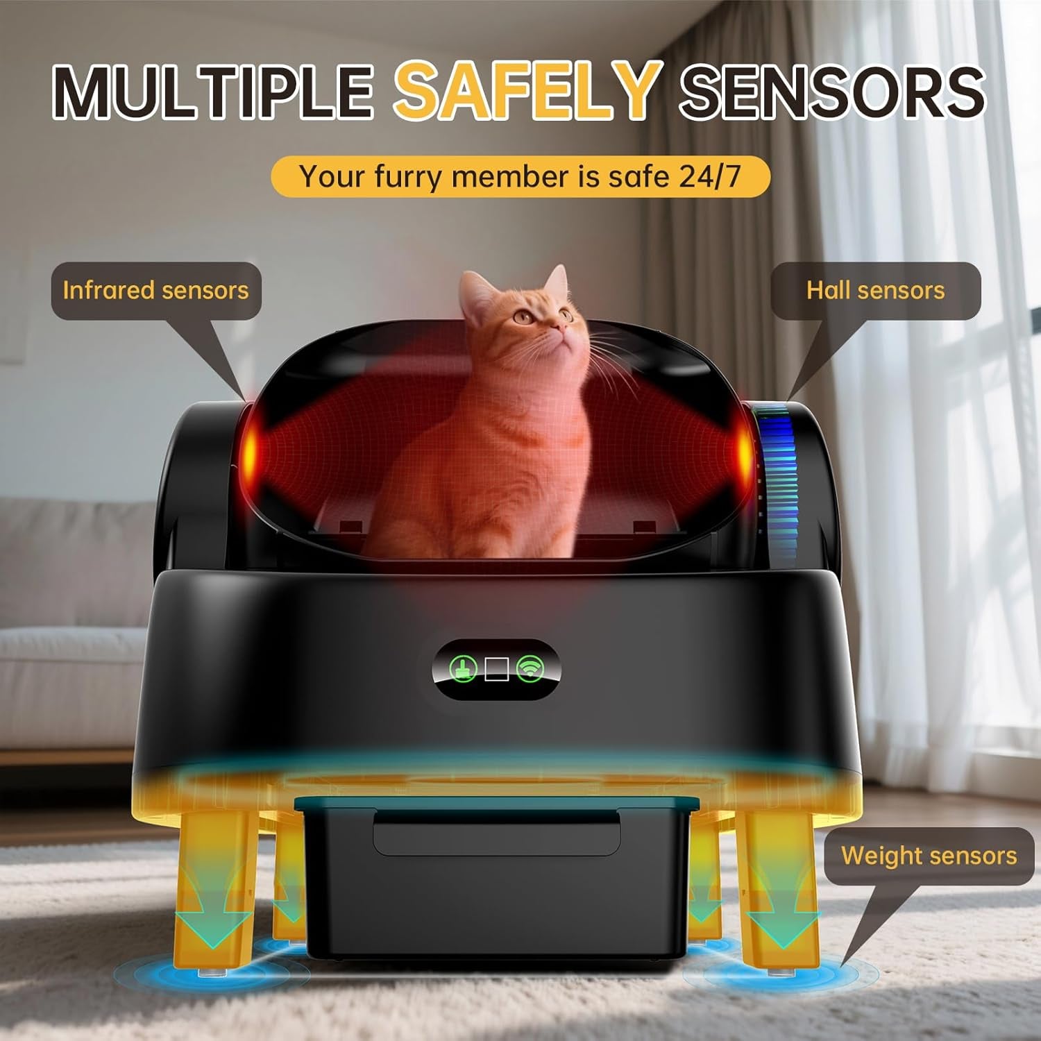 Self Cleaning Cat Litter Box – Automatic Smart Litter Box with App – My  Bright Future