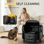 Self Cleaning Cat Litter Box – Automatic Open-Top Smart Litter Box with App Control, Safety Sensors