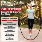 Weighted Jump Rope – Heavy 3LB/4LB/5LB Skipping Rope for Men & Women